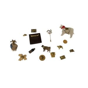 Lot of 15 Vintage Cow/Dairy Pins